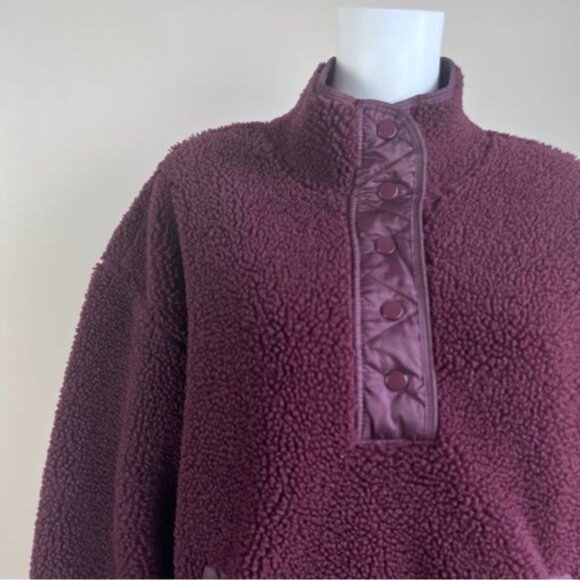 ATHLETA Cozy Sherpa Snap Sweatshirt - L - Picture 7 of 10